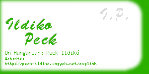 ildiko peck business card